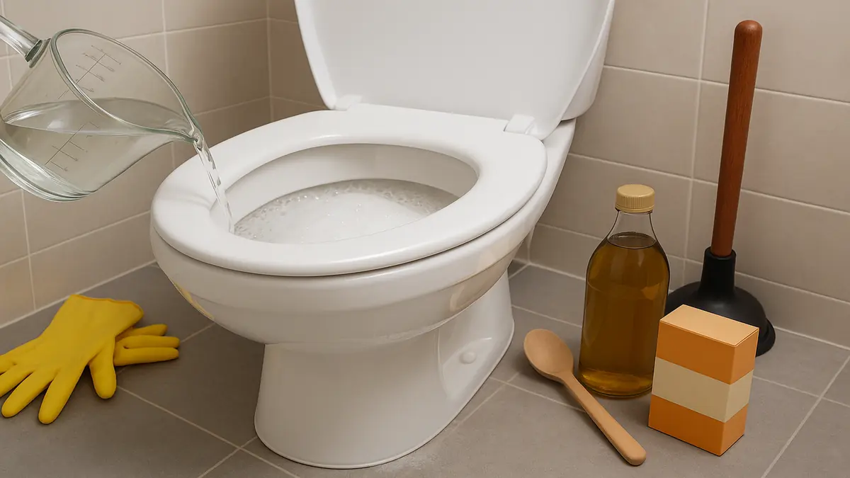 Como desentupir vaso sanitário com vinagre e bicarbonato